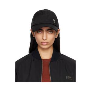 25 FW 아미 파리스 여성 블랙 아미 드 꾀흐 스터드 트윌 볼캡 251482F016000