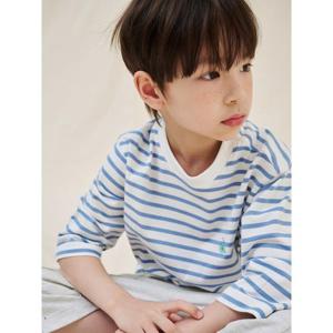 [빈폴키즈] 7부 스트라이프 상하세트 스카이 블루 (BI5241U08Q)