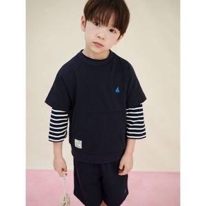 [빈폴키즈] 피케 반팔 반바지 상하세트 네이비 (BI5342U08R)