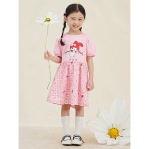 [빈폴키즈] [산리오] 마이멜로디 그래픽 포인트 원피스 라이트 핑크 (BI5371G90Y)