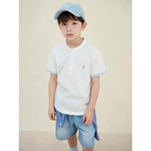 [빈폴키즈] 헨리넥 피케 반팔 티셔츠 아이보리 (BI5342U090)