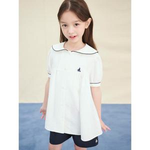 [빈폴키즈] 여아 클래식 마린 시어서커 상하 세트 화이트 (BI5465G011)