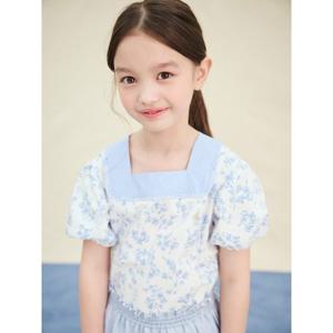 [빈폴키즈] [러블리 빙키 걸즈] 플라워 프린트 반소매 블라우스 스카이 블루 (BI5465G04Q)