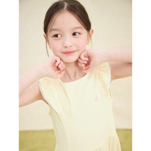 [빈폴키즈] 클래식 골지 민소매 원피스 옐로우 (BI5471G10E)