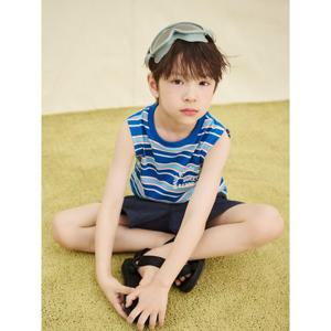 [빈폴키즈] 핫썸머 그래픽 나시 티셔츠 세트 블루 (BI5442U08P)