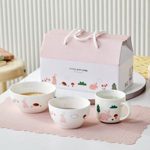 [체험특가][모던하우스] 마이래빗 도자기 공기대접머그 3P세트