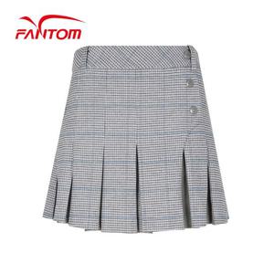 [팬텀] 여성 단추 장식 맞주름 큐롯 스커트