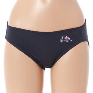 [비비안(언더웨어)]순면100 하트 배달 오토바이 자수 비비안 요일 팬티 네이비컬러 PT7311