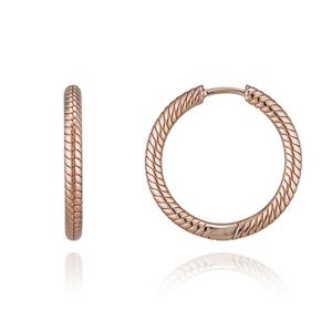 판도라 289532C00 모먼트 참 로즈 후프 귀걸이