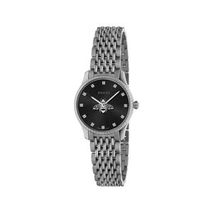 구찌 G타임리스 꿀벌 블랙 실버 여자 메탈시계 YA1265020