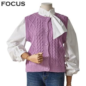 [포커스]원타이 니트 레이어드 블라우스 (FS4A7BL0009)