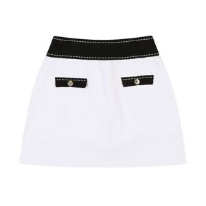 [볼빅어패럴] 여성 골프 밀라노 배색 니트 큐롯 VLCUN801_OW