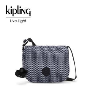 [키플링]반달 덮개 크로스백 로렌M  시그니처 프린트 KOABS32 SGPT