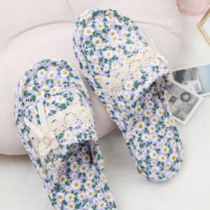 면실내화 여성용 삼중쿠션 실내화 퀼트면 거실 층간소음방지