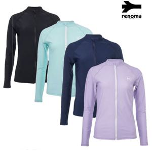 [레노마수영복]여성베이직 집업래쉬가드상의 CS2C951