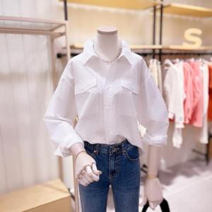 [시에로]  SK2SHF21M_아웃포켓 크롭 셔츠