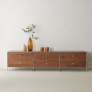 이노센트 스틸라 원목 2000 낮은 모듈 거실장 서랍형 i104186