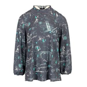 [벨리시앙]네크리스 셔링 넥 블라우스 BL2314