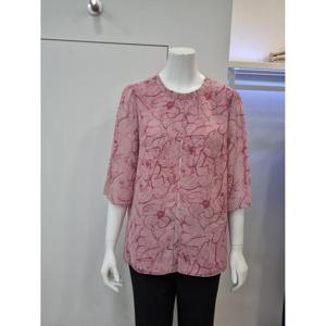 벨리시앙 세이브존04 프린트 쉬폰 칠부 블라우스 BL3217