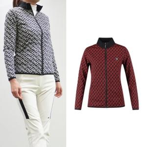 보스케 여성 봄 가을 골프웨어 골프 패턴 집업 점퍼 L102418