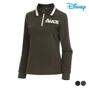 [디즈니골프]여성 반집업 기모 카라 티셔츠 DN3LTS017