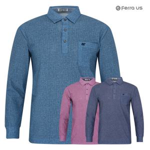 페라어스 남성 MS 베이직 시스루 여름 긴팔 골프셔츠 CTM4NE2141