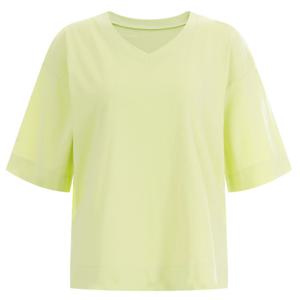 샵앤) 밑단 트임 5부 루즈핏 면100 반팔티 DAI-WSH-12011-라임