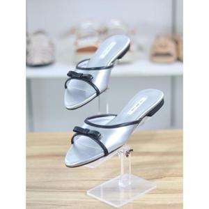 바이로쏘 세이브존06 캐주얼 리본 포인트 플랫굽 2cm 뮬 샌들 (BY)24S11774BA4W