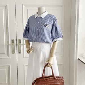 샵앤) 썸머스트라이프 여성 카라 반팔남방 DGB-WNB-3496-네이비