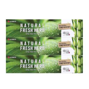 죽염치약 내추럴후레쉬허브  160g 3P