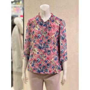 벨리시앙 세이브존01 프릴넥  트로피칼 쉬폰 재킷(2color) JK4230