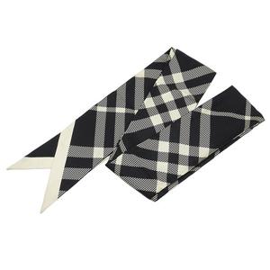 버버리 스키니 체크 실크 스카프 블랙 칼리코 8094701