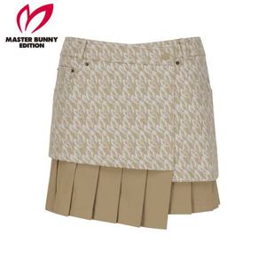 [마스터바니] 여성 심볼 자카드 플리츠 레이어 큐롯 스커트