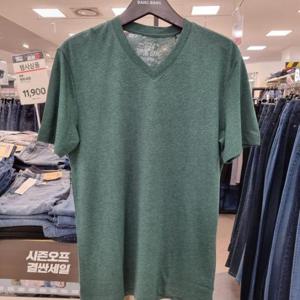 뱅뱅 HC21 공용 브이넥 기본무지반팔티셔츠 NTY502