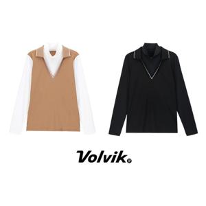 볼빅 여성 골프 브이넥 레이어드 긴팔 티셔츠 VLTSO802