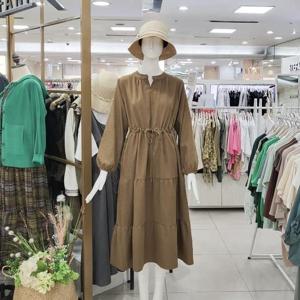 스테파니 DP01 가을 헨리넥 캉캉 스커트 A24SO4304