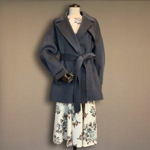 [파슨스] Cashmere.Ribbon Belted Coat_Darkgray    [PW3P0CO02]