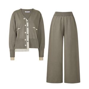 [FOCUS] 배색루즈핏가디건+와이드니트팬츠SET PBVFF4F3KT2081