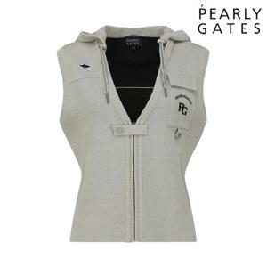 파리게이츠 (521D3SV201BG) 여성 더블페이스 브이넥 후드 니트 베스트