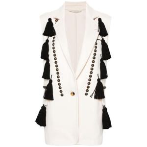 막스마라 여성 화이트 블레이저 조끼 11281011600 015