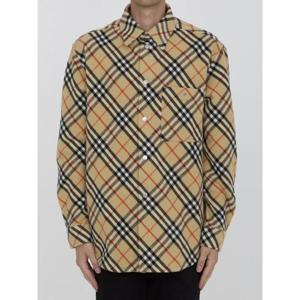 버버리 남성 베이지 울 긴팔 셔츠 8091908  B9368