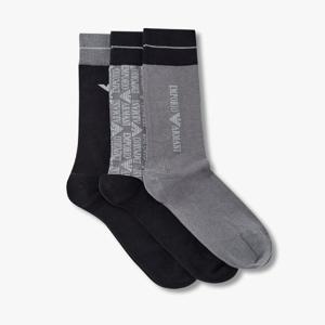[엠포리오 아르마니 언더웨어]이글로고 그래픽라인 정장양말 3PACK (0814345002)