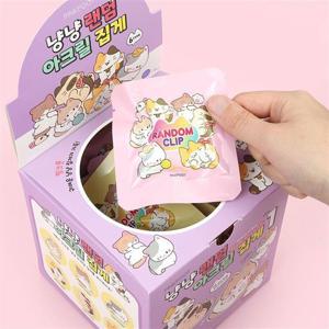 냥냥 랜덤 아크릴 집게 (30개 1세트) 문구 사무용품
