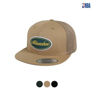 [엔비에이]공용 MIL 아트웍 자수 메쉬 트러커 하드 스냅백 모자 N245AP631P