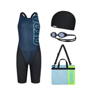 아레나]여아동 빅로고 4부반신 키트A4BG1KG03BLK_MN