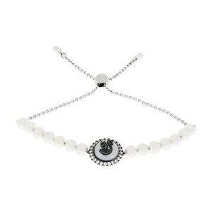 스와로브스키 5680851 Swan 스완 그레이 진주 미디움 팔찌