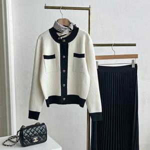 샵앤) 여성 정장 라운드넥 니트 가디건 BONG-WCD-3757-아이보리