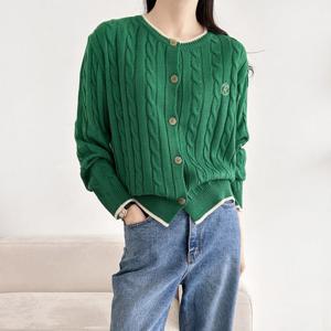 샵앤) 여성 루빈R 꽈배기 라운드 가디건 21DS-WCD-3777-네이비