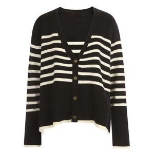 샵앤) 여성 Y단추 단가라 니트 가디건 FRB-WCD-20031-블랙