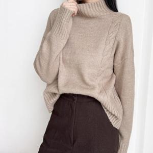 [리빌모아]여자 보들 포근 반목폴라 가을 니트 DJW-KN-SCAT1044-